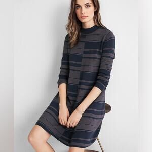 Garnet Hill Eco Merino Wool Trapeze Sweater Dress
